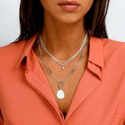 Beauty Halskette mit großem Charm [Sterlingsilber]