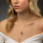 Halo Name Necklace With Nano Bible [Gold Plated]