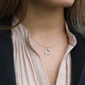 Collar Corazón Brillante [Plata de Ley]