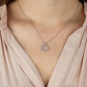 Collar Corazón Brillante [Plata de Ley]