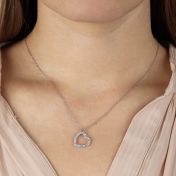 Collar Corazón Brillante [Plata de Ley]