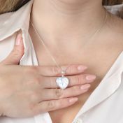 Heart of Pearl Necklace [Sterling Silver]