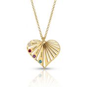 Collier Liens du Cœur avec Pierre de Naissance - Vermeil 18ct