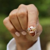 Ties of The Heart Birthstone Ring [18K Gold Vermeil]