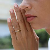 Ties of The Heart Birthstone Ring [18K Gold Plated]