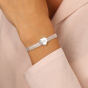 Enchanted Heart Milanese Chain Bracelet [Sterling Silver]