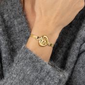 Ties of Heart Map Bracelet with Milanese Chain [18K Gold Vermeil]
