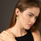 Herzensbindungen Karten Ohrringe [750er Gold Vermeil]