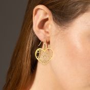 Herzensbindungen Karten Ohrringe [750er Gold Vermeil]