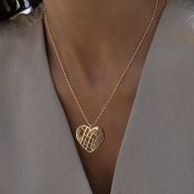 Ties of Heart Map Necklace [18K Gold Plated]