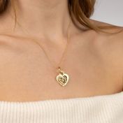 Ties of Heart Map Necklace with Photo Pendant [18K Gold Plated]