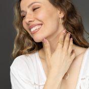 Banden van Hart Kaart Ring [18K Goud Verguld]