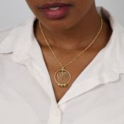 Collier Liens du Cœur Carte avec Prénoms [Vermeil 18ct]