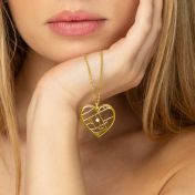Ties of Heart Map Necklace [18K Gold Vermeil]