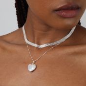 Heart of Pearl Necklace [Sterling Silver]