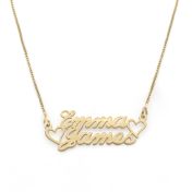 Heart's Signature Name Necklace [18K Gold Vermeil]