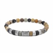 Herzensbindungen Armband aus Picasso Jaspis [Silber]