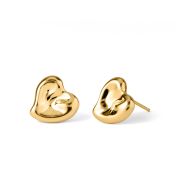 Heart Stud Earrings [18K Gold Plated]