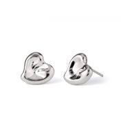 Heart Stud Earrings [Sterling Silver]