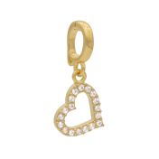 Hartje Bedel met Kristallen [Goud Verguld]