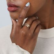 Talisa Hartslag Geboortesteen Ring [18K Goud Verguld]