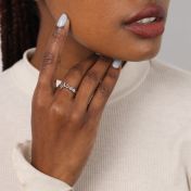 Talisa Hartslag Geboortesteen Ring [Sterling Zilver]