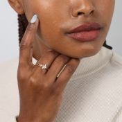 Talisa Hartslag Geboortesteen Ring [18K Goud Verguld]