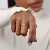 Talisa Hartslag Geboortesteen Ring [18K Goud Verguld]