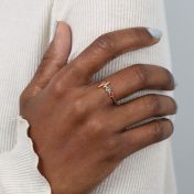 Talisa Beat Birthstone Ring [Rose Gold Plated]