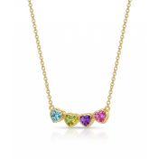 Talisa Hearts Signature Birthstone Necklace [18K Gold Vermeil]