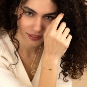 Helena Diamond Initial Bracelet [14 Karat Gold]