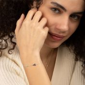 Helena Diamond Initial Bracelet [Sterling Silver]