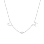 Collier Initiale Hélène en Diamant [Argent 925]