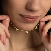 Helena Kette mit Initialen [750er vergoldet] 