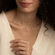 Collier Initiale Hélène en Diamant [Or 14 Carats]