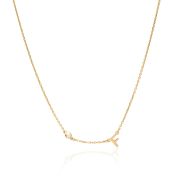 Collier Initiale Hélène en Diamant [Plaqué Or 18ct]