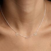 Helena Initials Necklace [Sterling Silver]