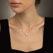 Helena Initials Necklace with 1 ct Diamond [18K Gold Vermeil]