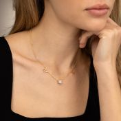 Helena Initials Necklace with 1 ct Diamond [18K Gold Vermeil]