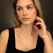 Helena Initials Necklace with 1 ct Diamond [18K Gold Vermeil]