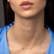 Helena Initials Necklace [14 Karat Gold]