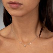 Helena Initials Necklace with 0.3 ct Diamond [Sterling Silver]