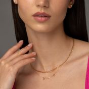 Collier Initiale Hélène en Diamant [Vermeil 18сt]