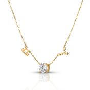 Helena Zodiac Necklace with 1ct Diamond [18K Gold Vermeil]