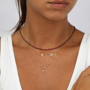 Mirella Necklace with Moissanite Stone [18K Gold Plated]