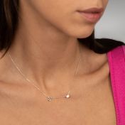 Helena Zodiac Necklace with 0.3 ct Diamond [Sterling Silver]