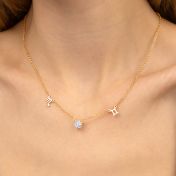 Helena Zodiac Necklace with 1ct Diamond [18K Gold Vermeil]