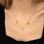 Helena Zodiac Necklace with 1ct Diamond [18K Gold Vermeil]