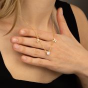 Helena Zodiac Necklace with 1ct Diamond [18K Gold Vermeil]