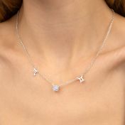 Helena Zodiac Necklace with 1ct Diamond [Sterling Silver]